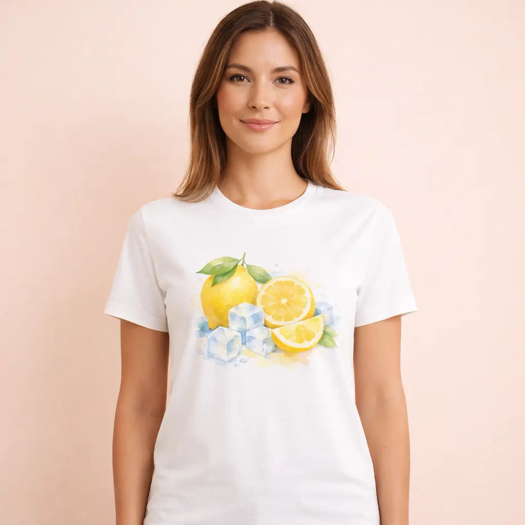 T-Shirt Blanc avec Citron