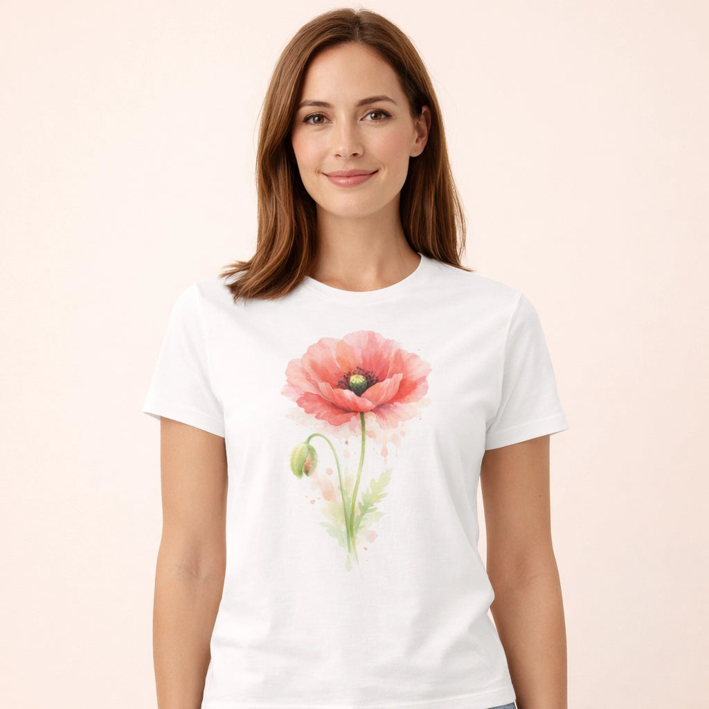 T-Shirt Coquelicot