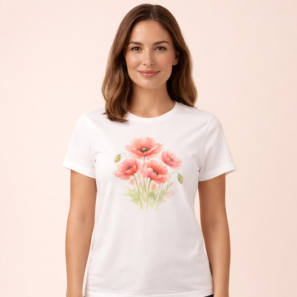 T-Shirt Coquelicot Femme