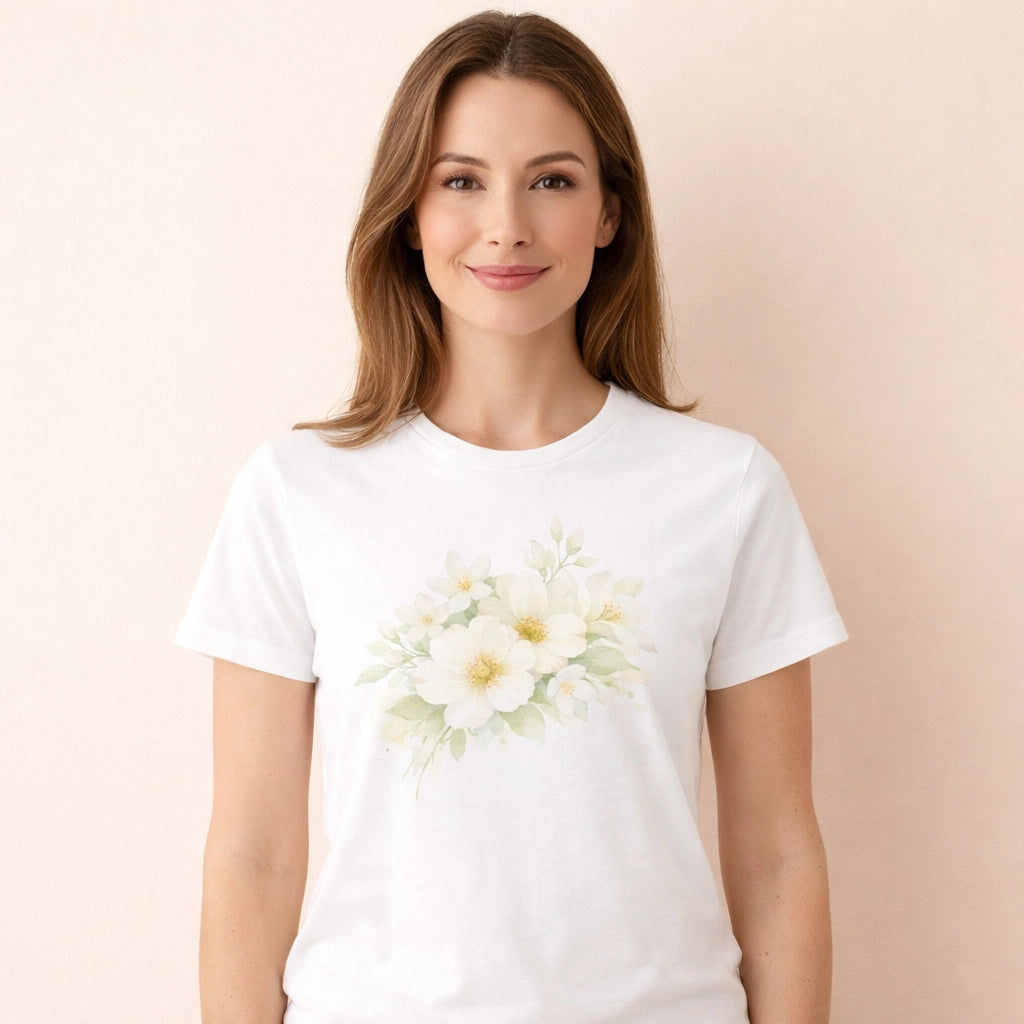 T-Shirt Fleur Blanche