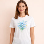 T-Shirt Fleur Bleue
