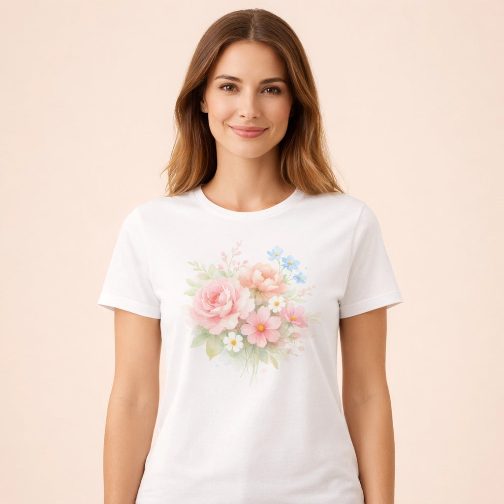 T-Shirt Fleur Femme