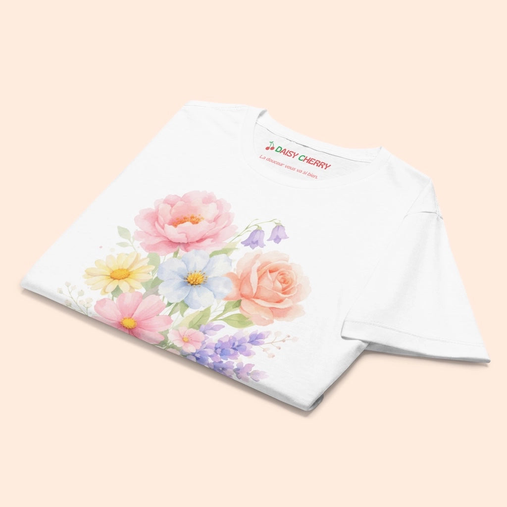 T-Shirt Fleuri Plié