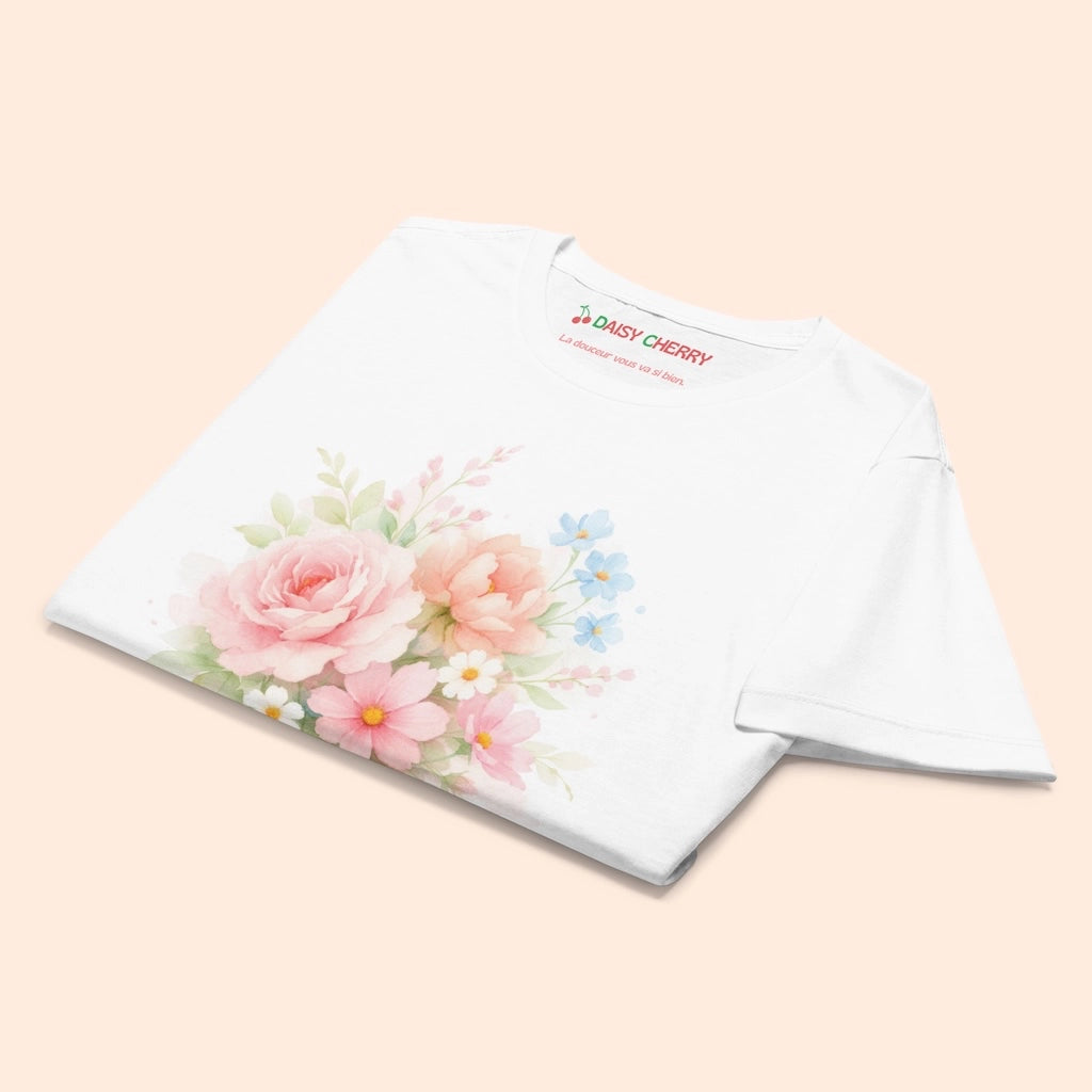 T-Shirt Fleur pour Femme