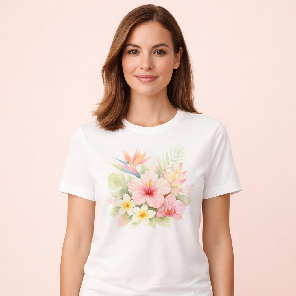 T-Shirt Imprimé Fleuri