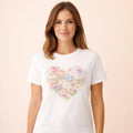 T-Shirt Imprimé Fleuri Femme