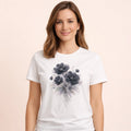 T-Shirt Noir Fleur
