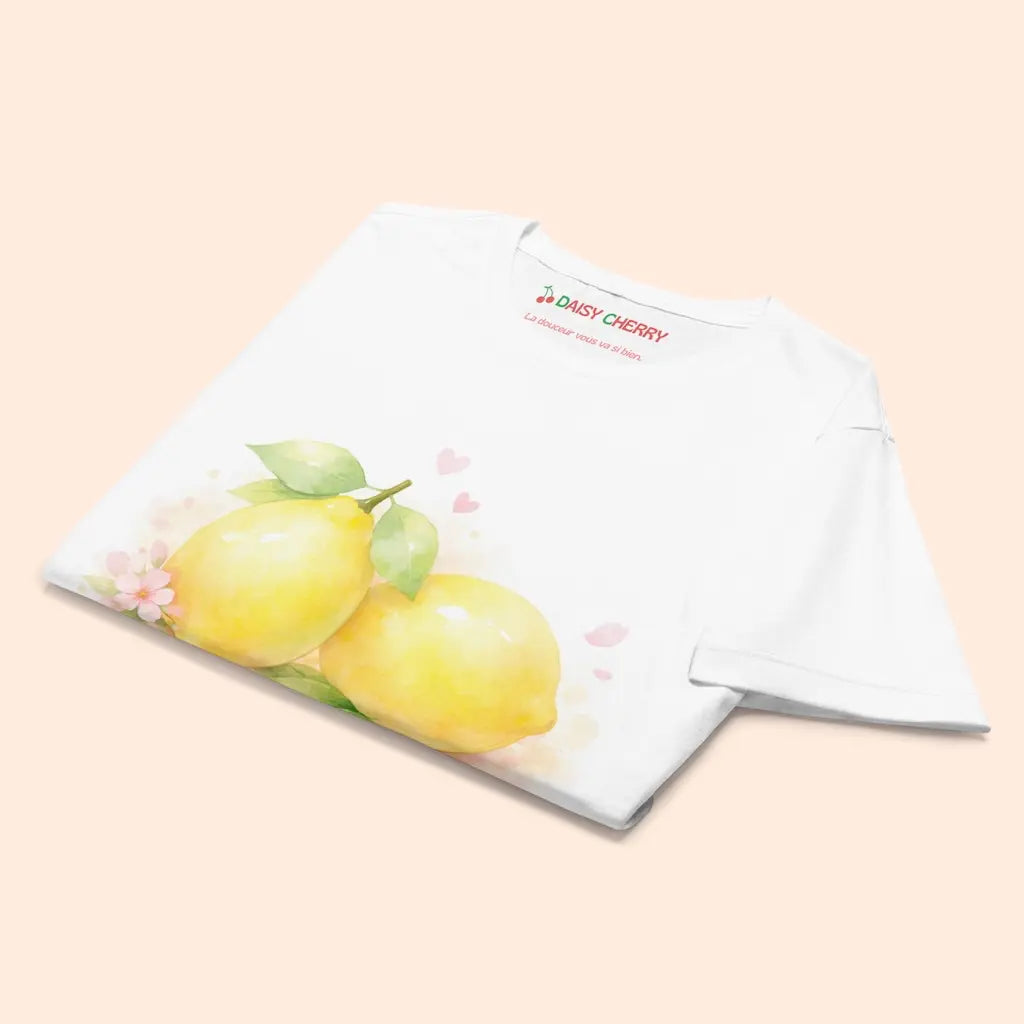 T-Shirt au Motif Citron Femme