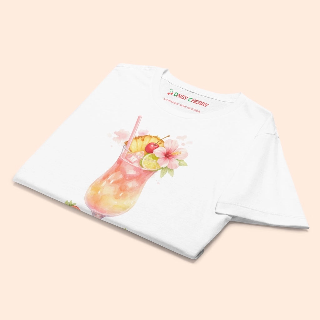 Sunset Glow – T-Shirt Cocktail Femme