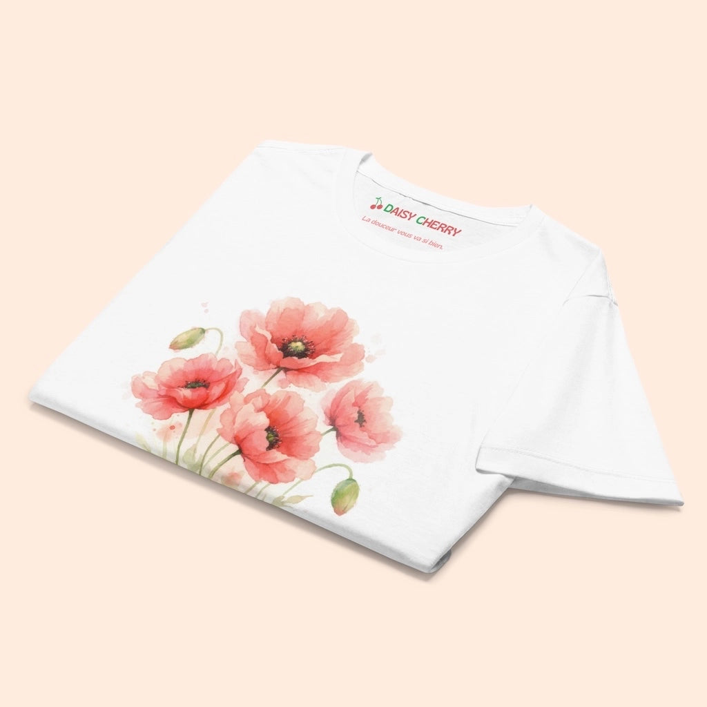 T-Shirt de Coquelicot Femme