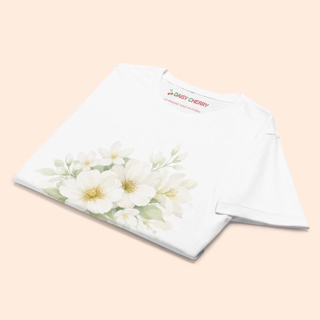 T-Shirt de Fleur Blanche