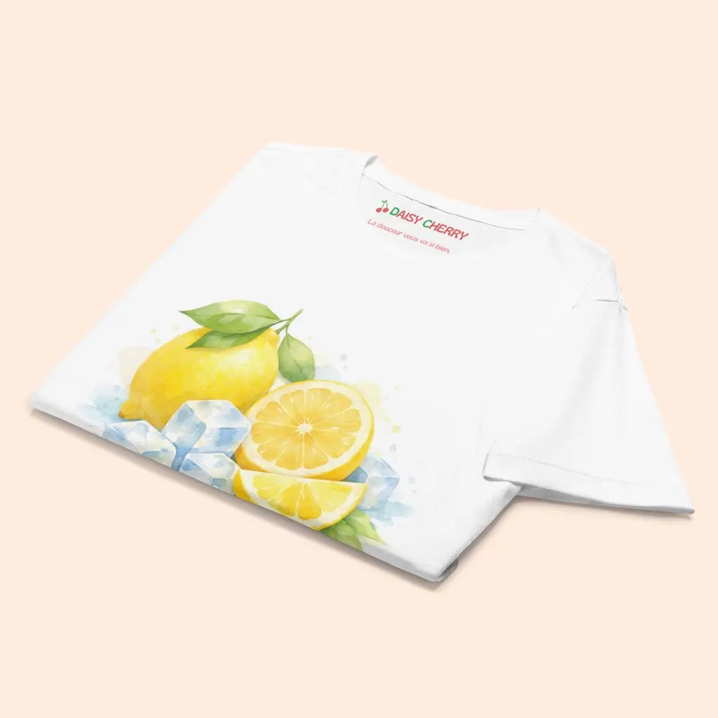 T-Shirt en Blanc avec Citron