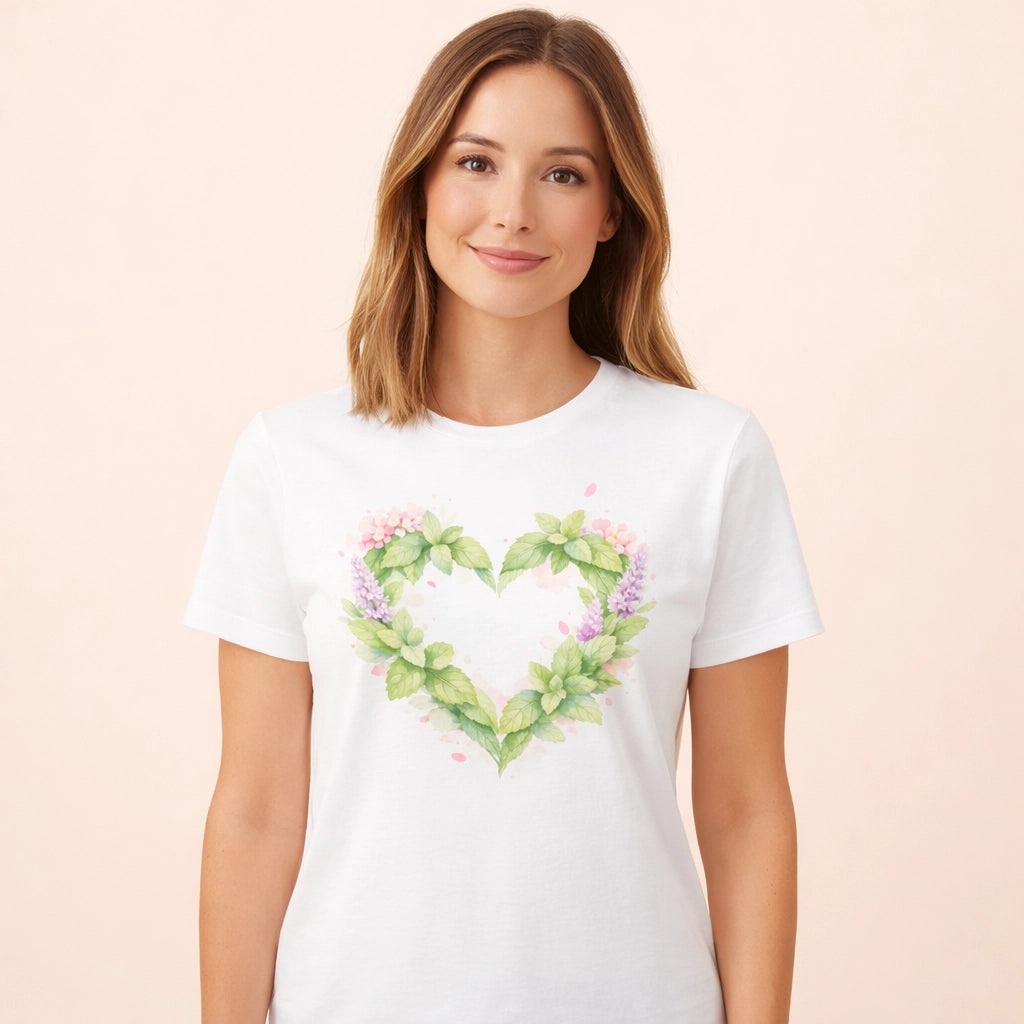T-shirt Vert Menthe Femme