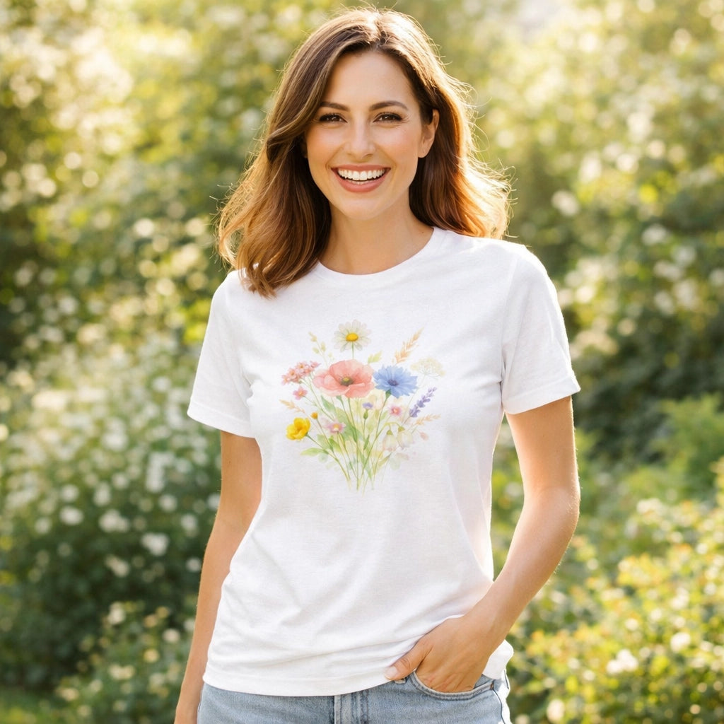 Tee-Shirt Fleuri pour Femme