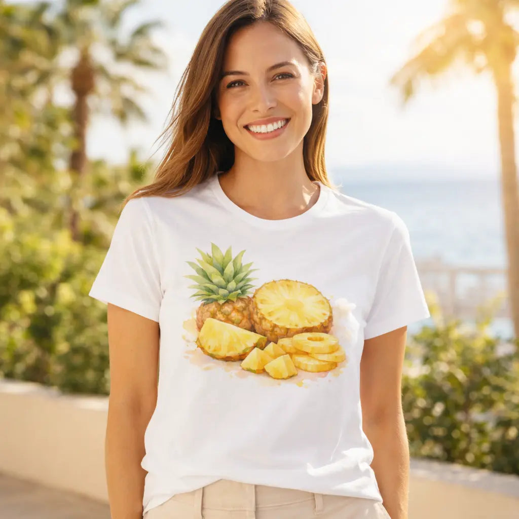 Tee-Shirt au Motif Ananas