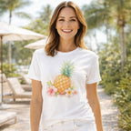 Tee-shirt à Imprimé Ananas